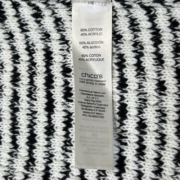 Chicos Textured Knit Sweater Vest Women's Size 3 XL Black Antique White NEW $99 - Picture 7 of 16